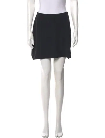 Pre-owned Anine Bing Cutout Accent Mini Skirt In Black