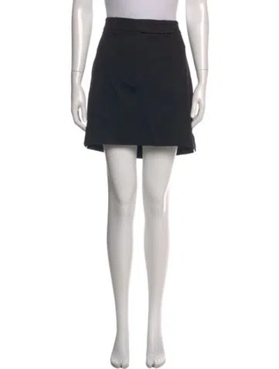 Pre-owned Anine Bing Cutout Accent Mini Skirt In Black