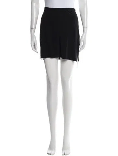 Pre-owned Anine Bing Cutout Accent Mini Skirt In Black