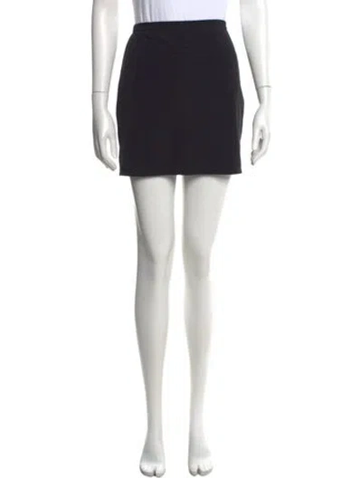 Pre-owned Anine Bing Cutout Accent Mini Skirt In Black