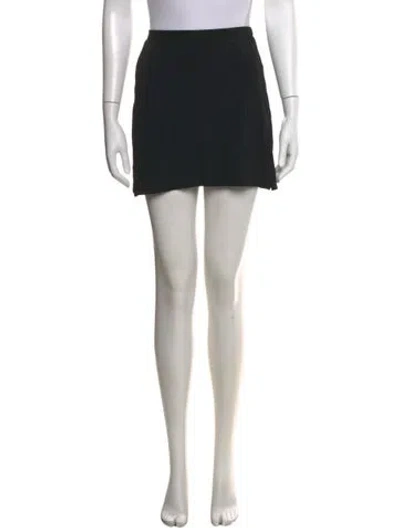Pre-owned Anine Bing Cutout Accent Mini Skirt In Black