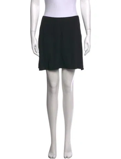 Pre-owned Anine Bing Cutout Accent Mini Skirt In Black