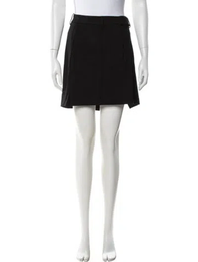 Pre-owned Anine Bing Cutout Accent Mini Skirt In Black