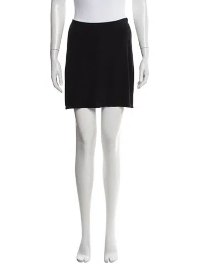 Pre-owned Anine Bing Cutout Accent Mini Skirt In Black