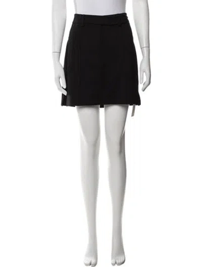 Pre-owned Anine Bing Cutout Accent Mini Skirt In Black