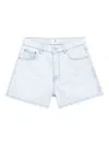 Anine Bing Dalton Denim Shorts In Blue