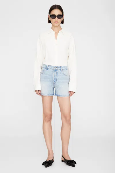 Anine Bing Dalton Short In Bleached Blue