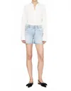 Anine Bing Dalton Short In Bleached Blue In Blue