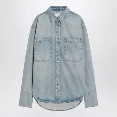 Anine Bing Dante Bleached Denim Shirt
