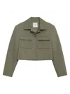 Anine Bing Cropped Jacket In Green