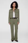 Anine Bing Cropped Jacket In Olive