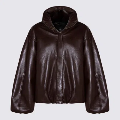 Anine Bing Deep Brown Leather Jacket