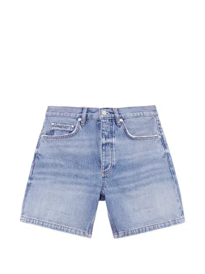 Anine Bing Delaney Denim Mini Shorts In Blue