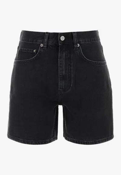Anine Bing Delaney Mini Denim Shorts In Blue