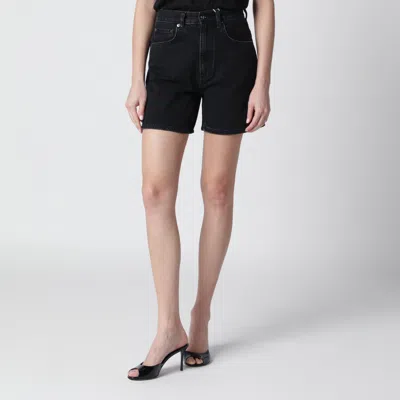 Anine Bing Delaney Shorts In Vintage Black Denim