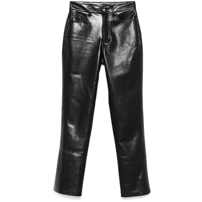 ANINE BING DENIM HIGH-WAISTED TROUSERS