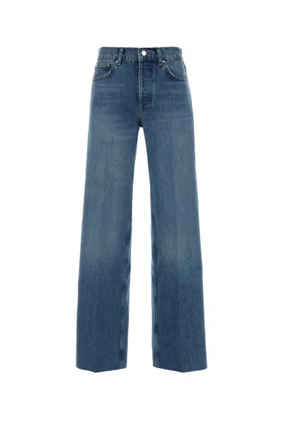 Anine Bing Denim Hugh Jeans In Blue