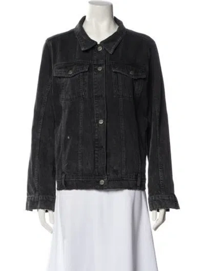 Pre-owned Anine Bing Denim Jacket In Black