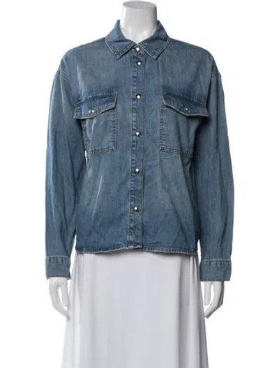 Pre-owned Anine Bing Denim Jacket W/ Tags In Blue