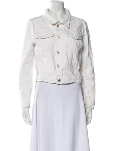 Pre-owned Anine Bing Denim Jacket In White
