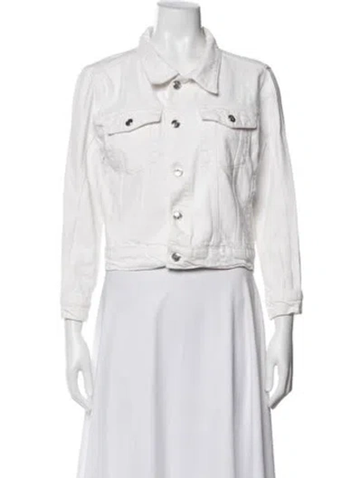 Pre-owned Anine Bing Denim Jacket In White