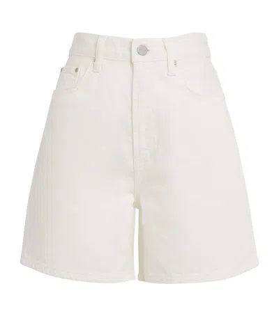 Anine Bing Denim Kat Shorts In White