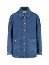 Anine Bing Classic Denim Shirt With Button Closure In Blue