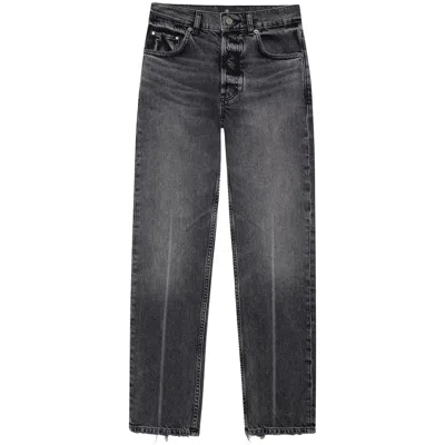 Anine Bing Denim Straight-leg Jeans In Grey