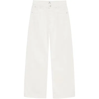 Anine Bing Denim Straight-leg Jeans In White