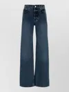 Anine Bing Denim Wide Leg Five Pocket Trousers In Blue