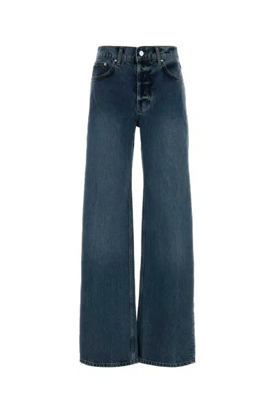 Anine Bing Denim Wide Leg Jeans In Blue