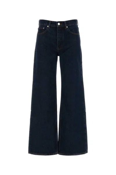 Anine Bing Denim Wide-leg Jeans For Women In Black