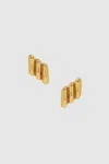 Anine Bing Diagonal Ribbed Earrings - Gold One