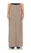 Anine Bing Dolan Wide-leg Trousers In 클레이