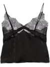 Anine Bing Amelie Silk-blend Camisole Top In Black