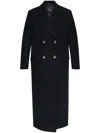 Anine Bing Lapel Long Sleeve Coat In 黑色
