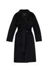Anine Bing Womens Black Dylan Belted Wool And Cashmere Coat In Black