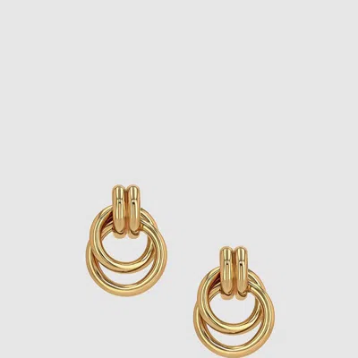 Anine Bing Double Knot Earrings In Gold