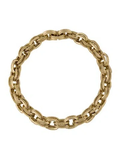 Pre-owned Anine Bing Double Link Chain Necklace, 17" In Multi