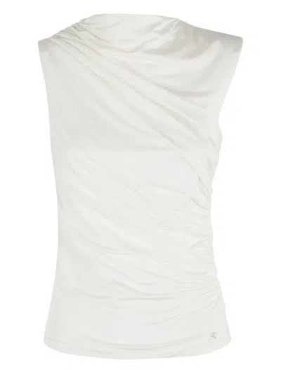Anine Bing Draped Top In White