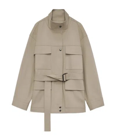 Anine Bing Drawstring Casual Jacket In Brown