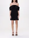 Anine Bing Fleur Off-shoulder Mini Dress In Black