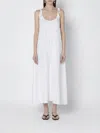 Anine Bing Flora Gathered Lyocell And Linen-blend Maxi Dress In White