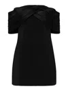 Anine Bing Fleur Off-shoulder Mini Dress In Black