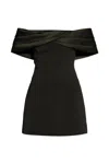 Anine Bing Fleur Off-shoulder Mini Dress In Black