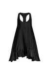 Anine Bing Lilith Silk-blend Mini Dress In Black