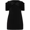 Anine Bing Fleur Off-shoulder Mini Dress In Black