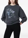 Anine Bing Vintage-inspired Graphic Eagle Sweatshirt In Gray