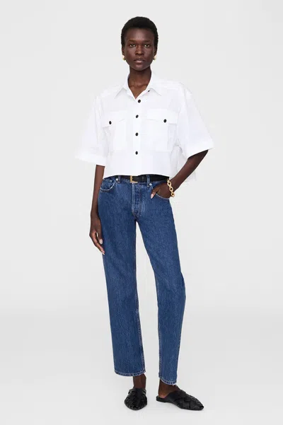 Anine Bing Edith Shirt - White L