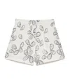 Anine Bing Kam Printed Silk-blend Charmeuse Shorts